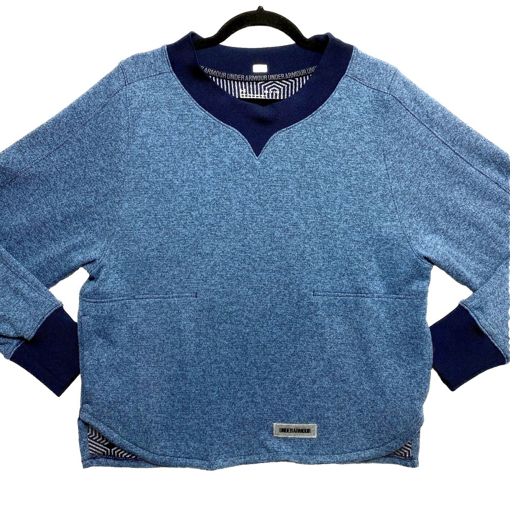 Under Armour Sweatshirt Womens Small Blue Coldgear Activewear Pullover
